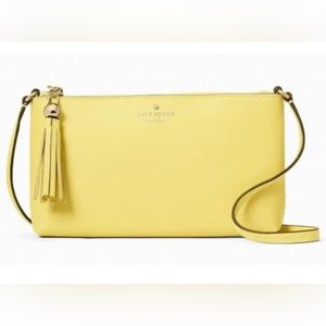 New Kate Spade Amy Ivy Street Crossbody Smooth Leather Yuzu Jam (Yellow)